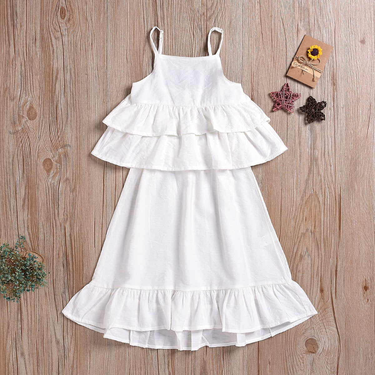 Fashionable Girls Suspender Solid Color Fishtail Dress