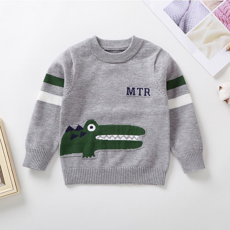 10PCS No Profit On Sale Clearance & Closeout Specials Boys Crocodile Cartoon Long Sleeve Knitted Sweaters wholesale infant clothing