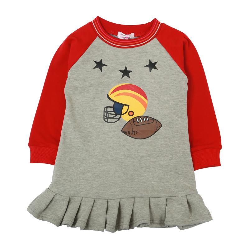 10PCS No Profit On Sale Clearance & Closeout Specials Girls Long Sleeve Cartoon Dress bulk childrens clothing suppliers