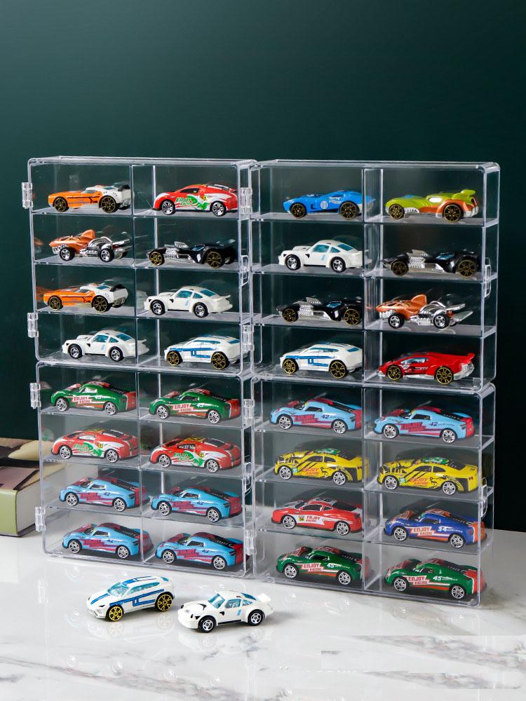 4PCS+ Mini car model storage box simulation toy display box Wholesale