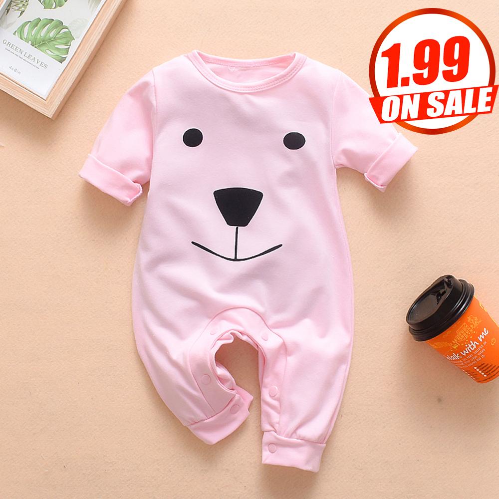 114PCS No Profit On Sale Baby Long Sleeve Cartoon Romper Wholesale Baby Clothes