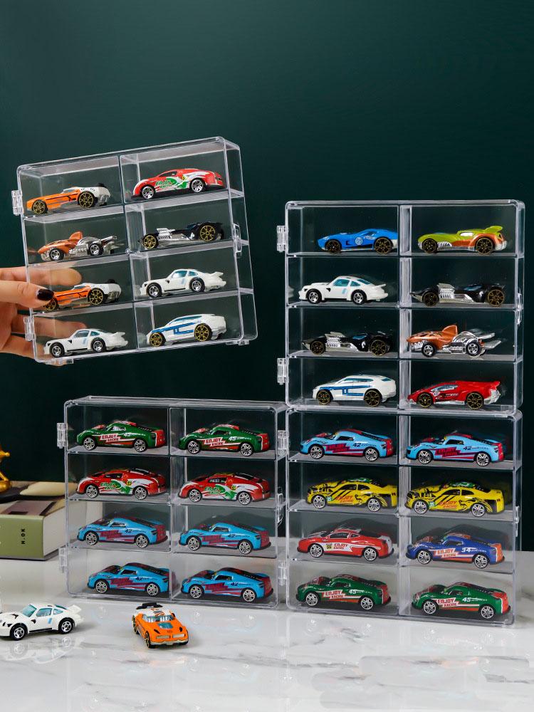 4PCS+ Mini car model storage box simulation toy display box Wholesale