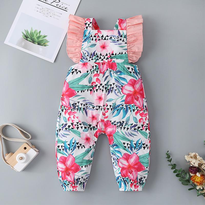 124PCS Clearance & Closeout Specials Baby Girls Floral Romper Baby Clothing Suppliers