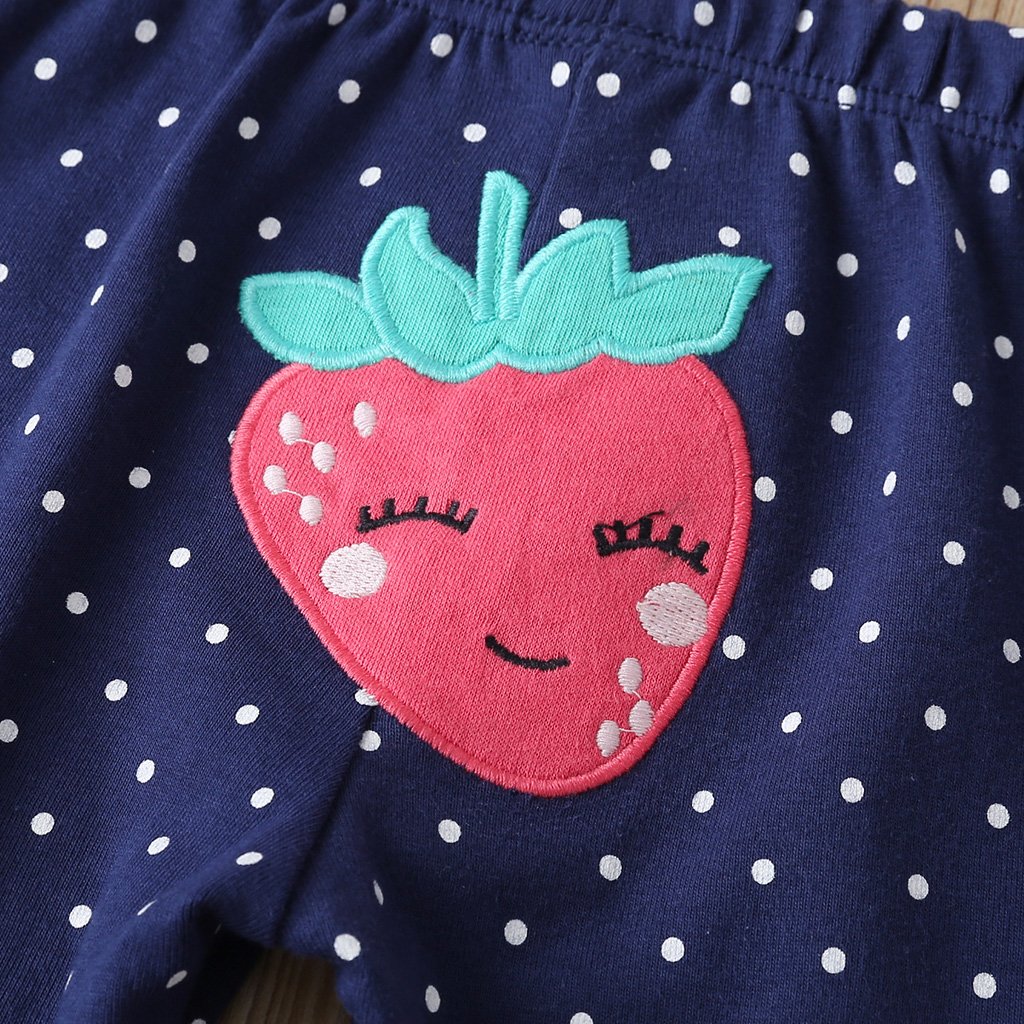130PCS No Profit On Sale Baby Girls Strawberry Polka Dot Pants baby wholesale clothing