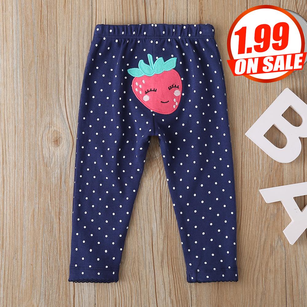 130PCS No Profit On Sale Baby Girls Strawberry Polka Dot Pants baby wholesale clothing