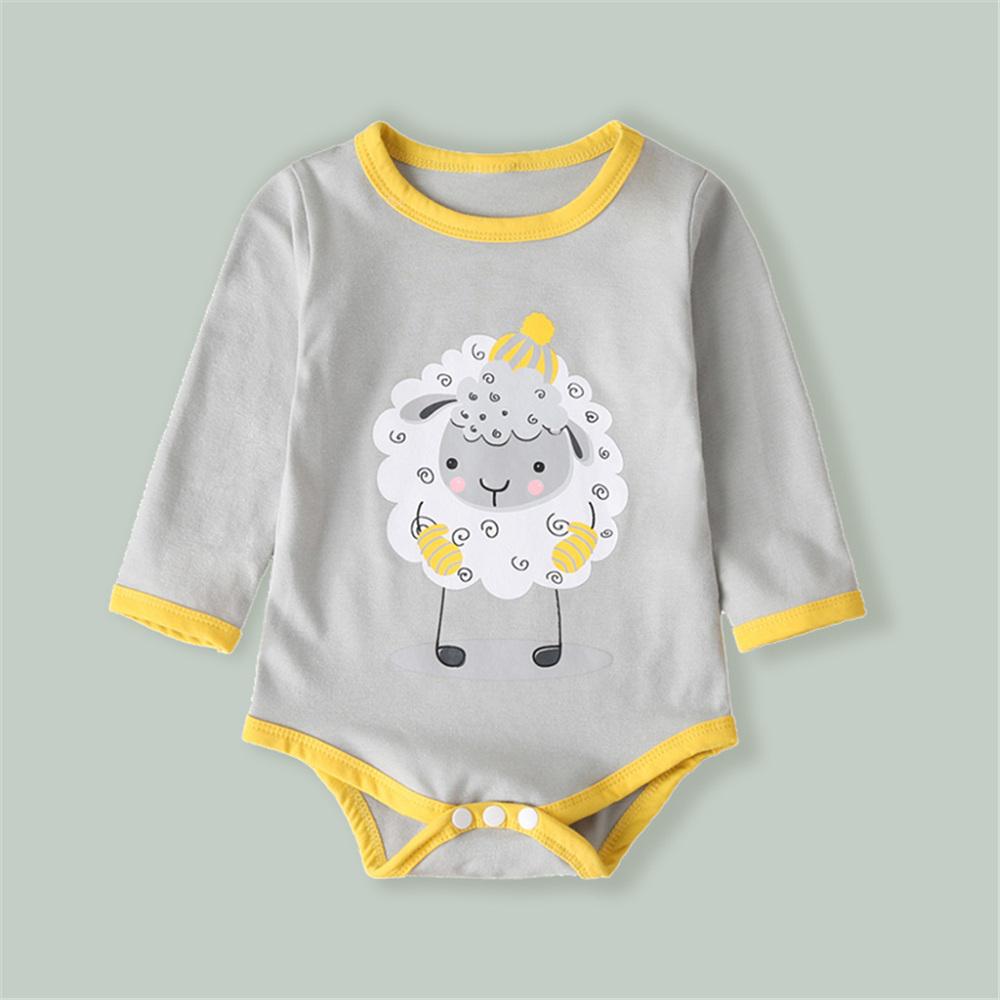 137PCS No Profit On Sale Baby Long Sleeve Animal Printed Romper Wholesale Baby Clothes