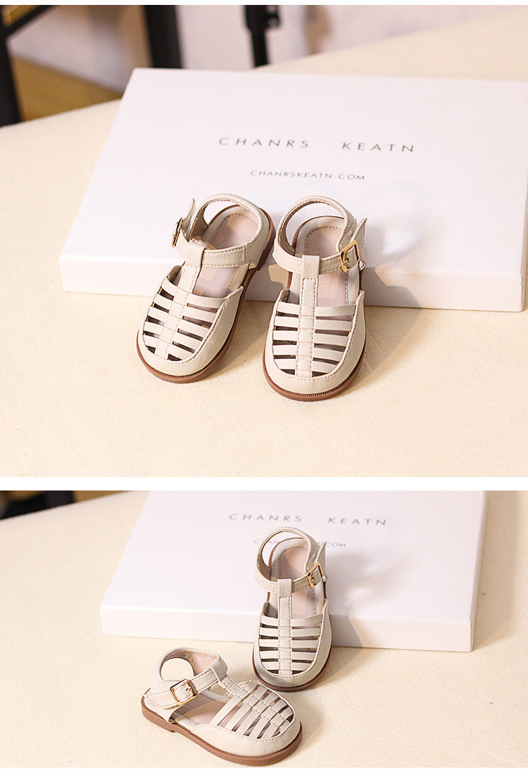 Children's Shoes Summer New Princess Girls Wrapped Head Sandals Children Baby Roman Shoes