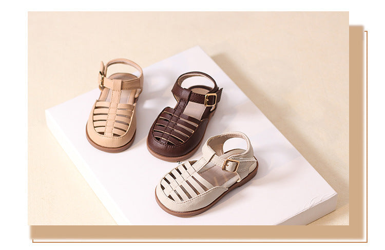 Children's Shoes Summer New Princess Girls Wrapped Head Sandals Children Baby Roman Shoes