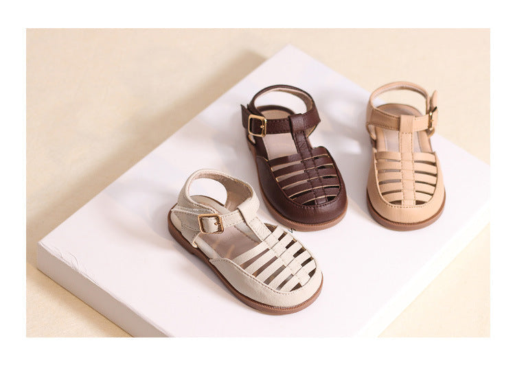 Children's Shoes Summer New Princess Girls Wrapped Head Sandals Children Baby Roman Shoes