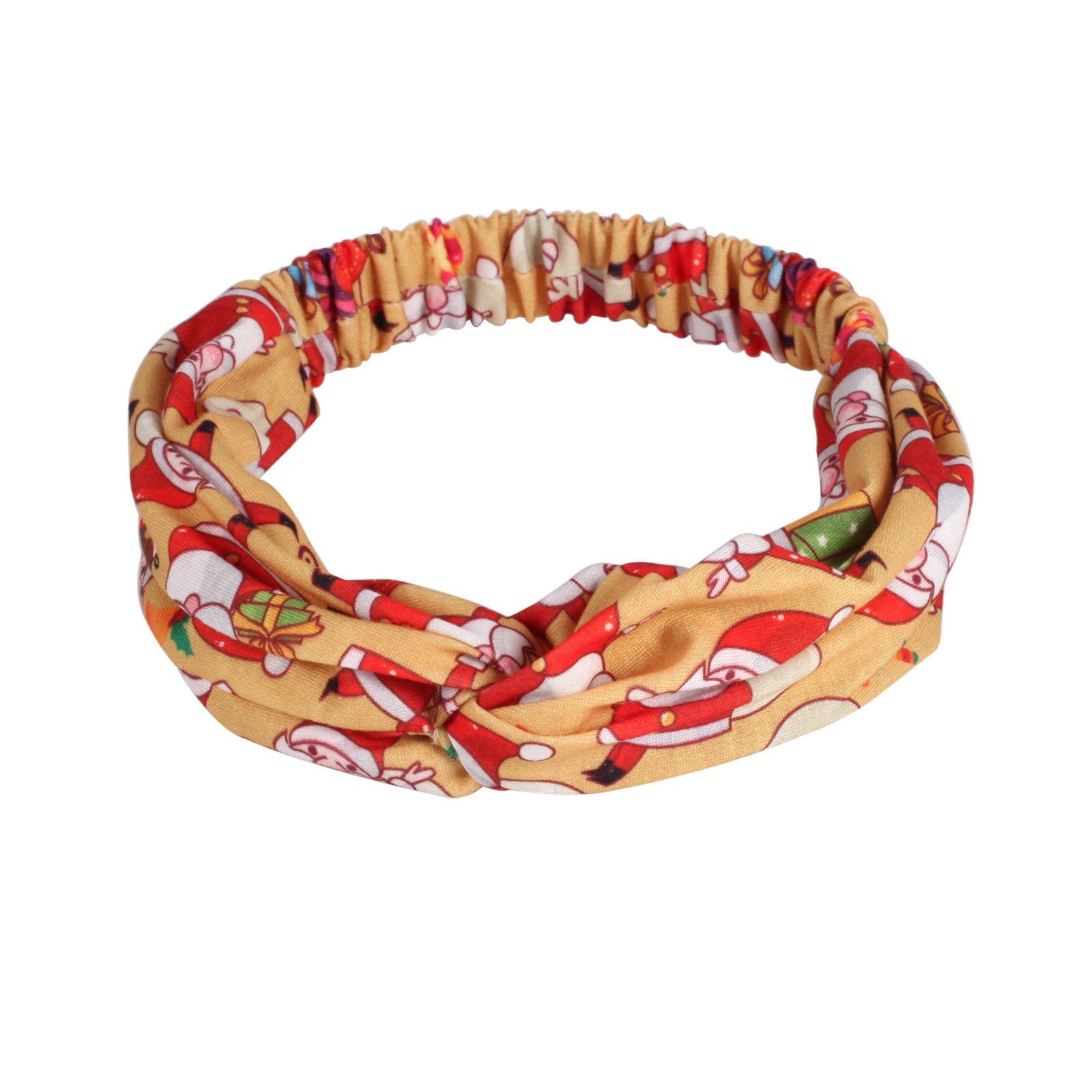 MOQ:8pcs Christmas Santa Claus Print Hair Band Wholesale