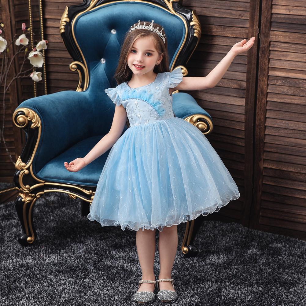 Girl Princess Dress Solid Tulle Party Dress