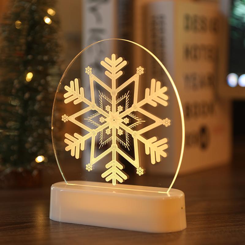 MOQ 6PCS 3D small night lights Christmas decorations LED Christmas lights string wholesale