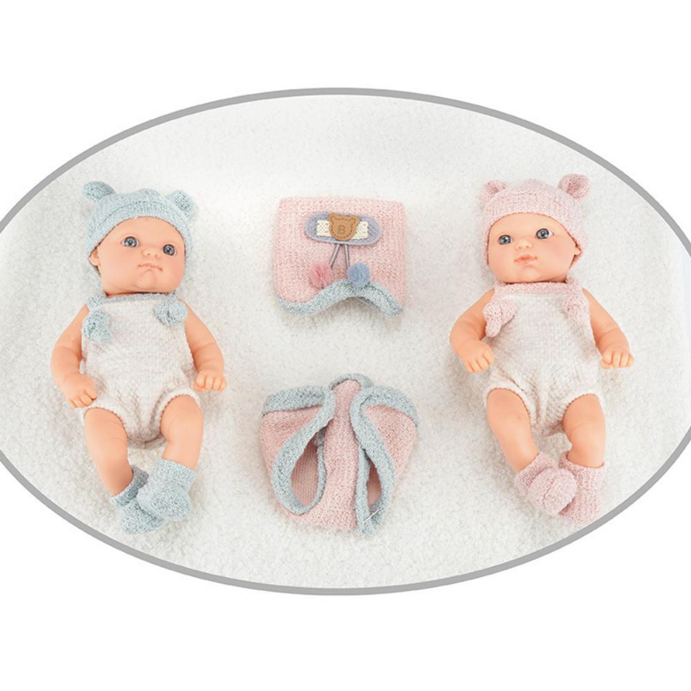 MOQ 2Boxes 8-Inch Doll Cute Baby Toy 2 Pieces Set Wholesale Kids Accessories