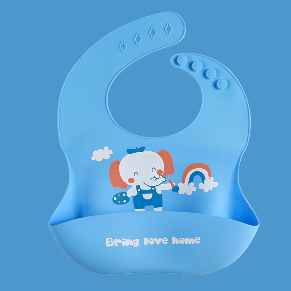 MOQ 2PCS Baby Silicone Waterproof Stereo Bib Kids Children's Saliva Pocket Accessories Wholesale