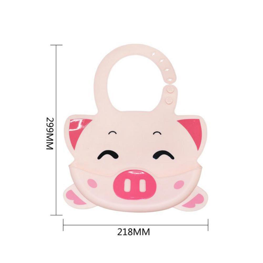 MOQ 2PCS Children's Silicone Cartoon Bib Baby Bibs Accessories Wholesale