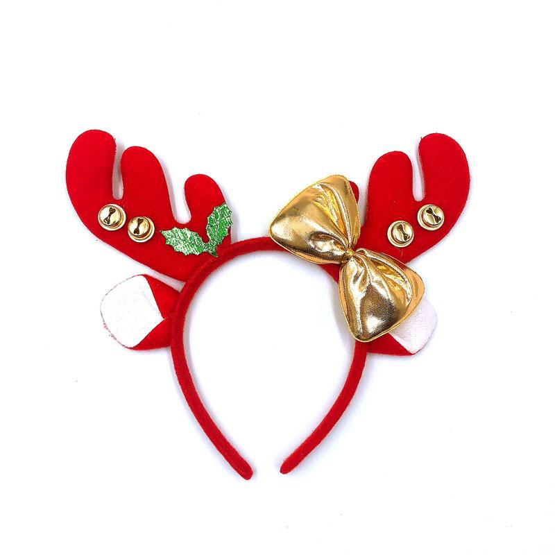 MOQ 8PCS Hot selling christmas antler hair band bow wholesale