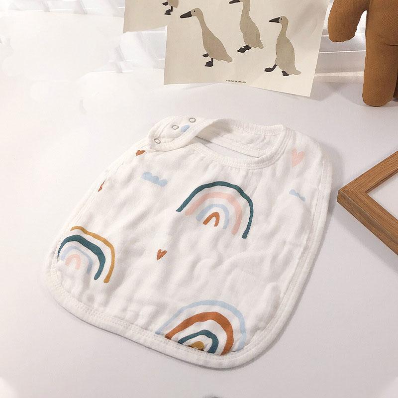 MOQ 5PCS Bamboo cotton three button bib