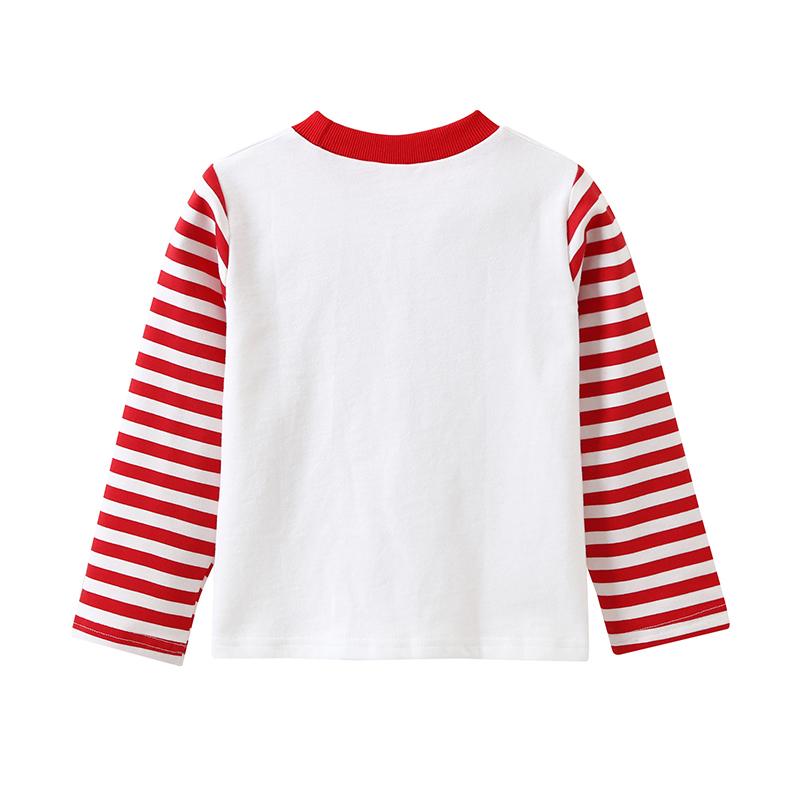 MOQ 34PCS No Profit On Sale Clearance & Closeout Specials Unisex Christmas Striped Long Sleeve Top Kids Clothing Vendors