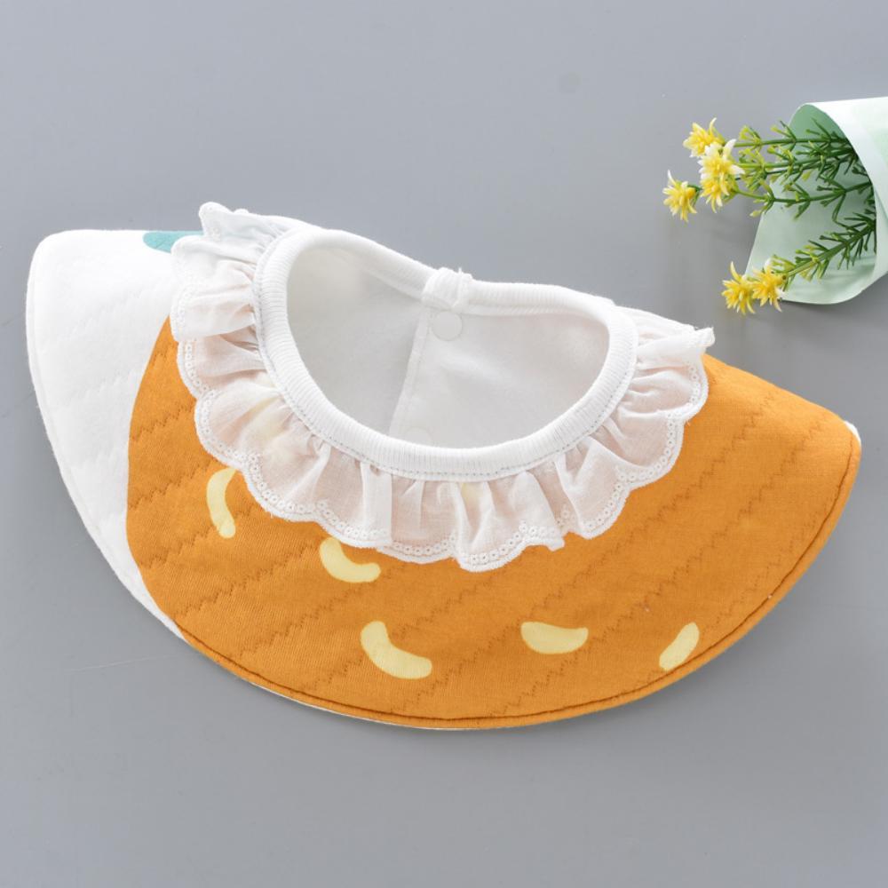 MOQ 3PCS Baby Bib Thickened Waterproof Lace Bib Children's Eating Pocket Accessories Wholesale