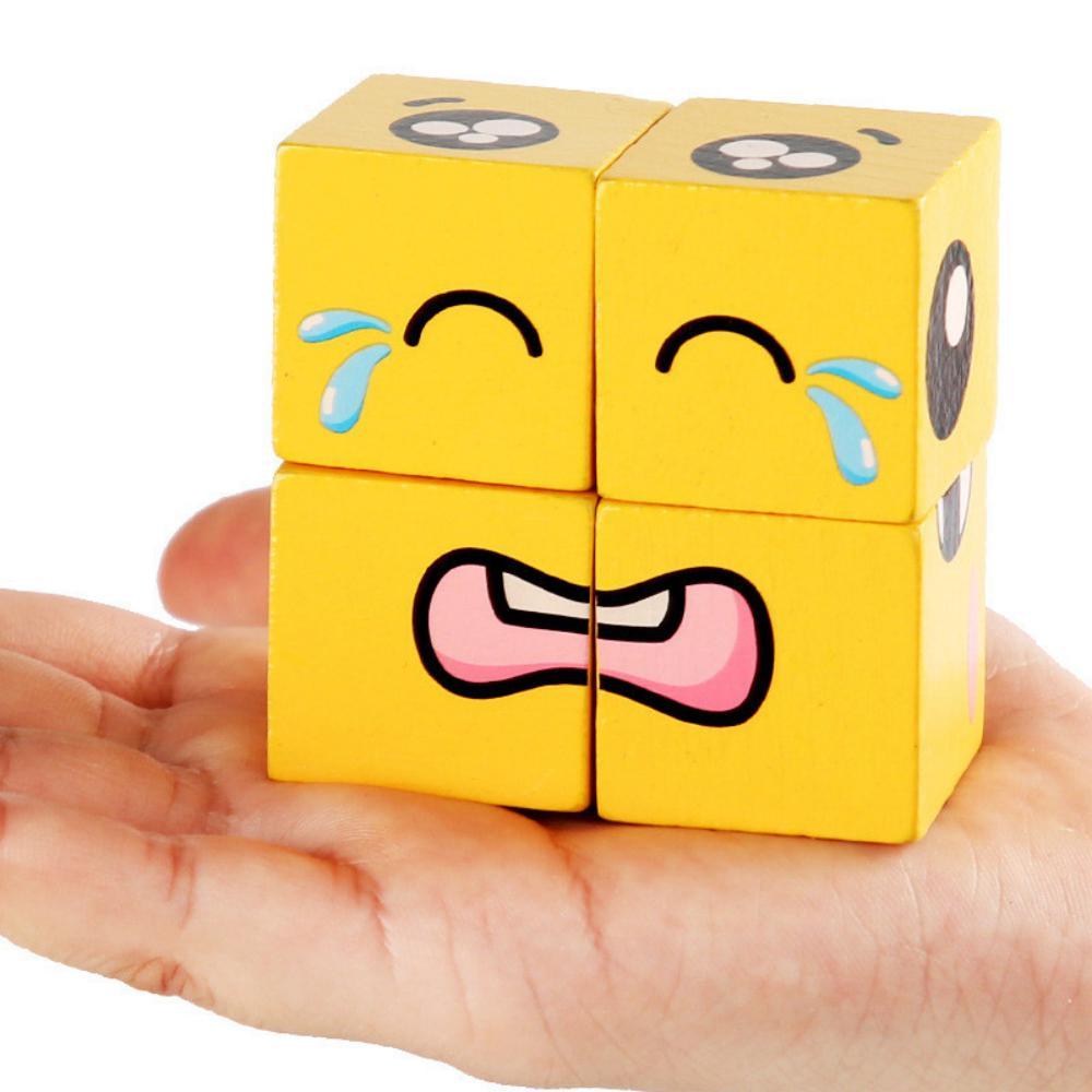 MOQ 3PCS Early Childhood Education Toys Emoticon Blocks Wholesale Kids Accessories