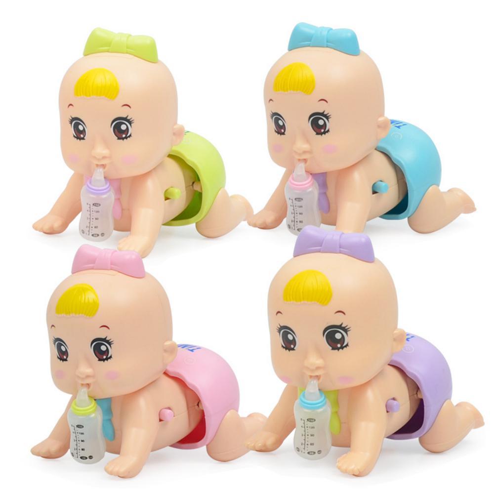 MOQ 3PCS Electric Music Doll Baby Bottle Climbing Toy Baby Accessories Wholesale