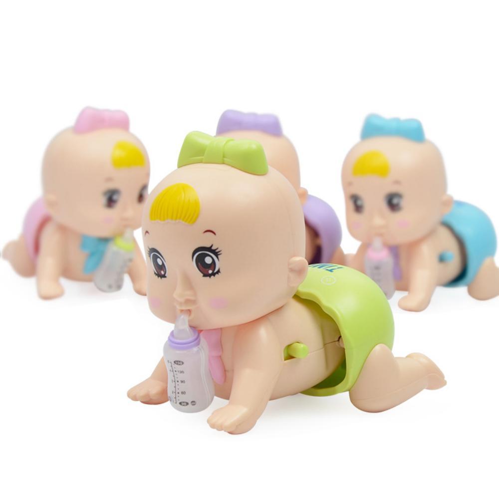 MOQ 3PCS Electric Music Doll Baby Bottle Climbing Toy Baby Accessories Wholesale