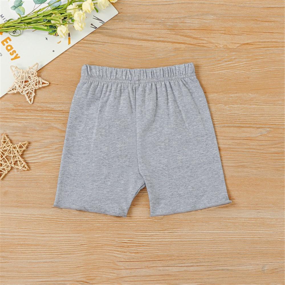 3PCS Girls Solid Color Casual Shorts Sets wholesale childrens clothing
