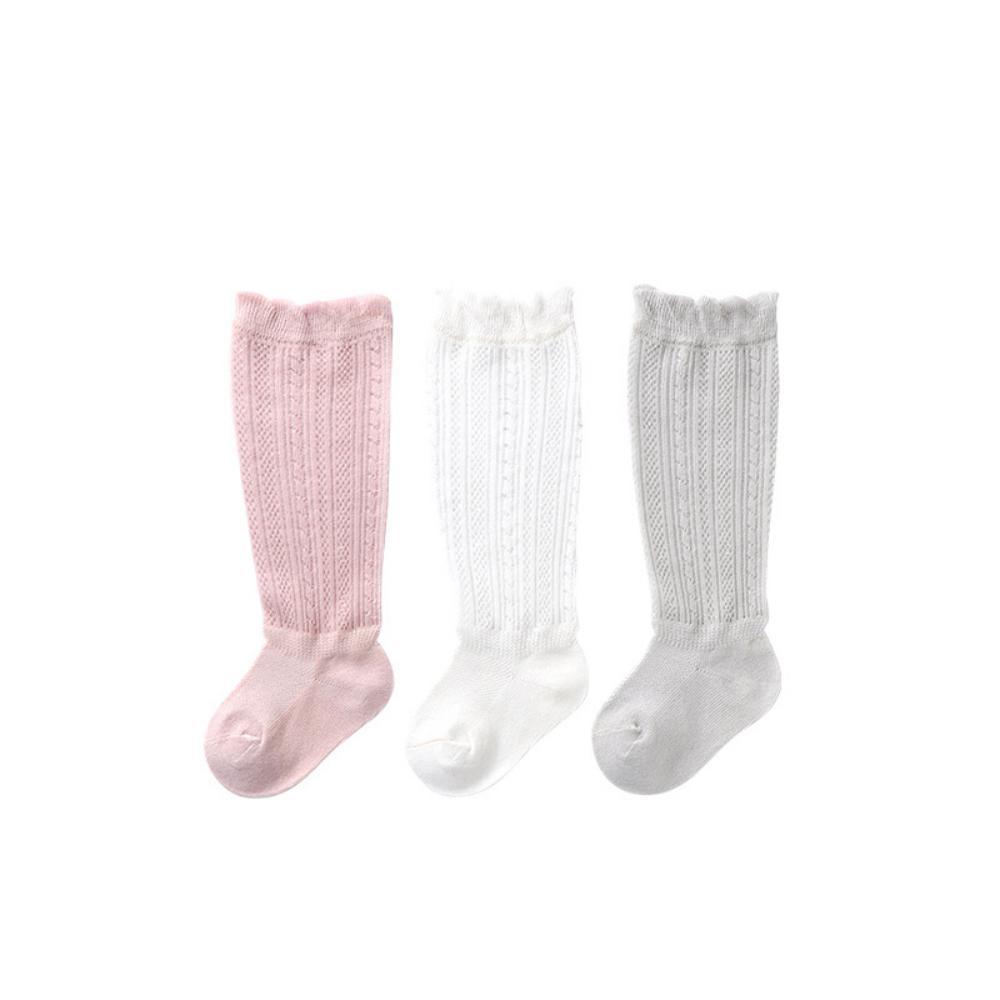 Newborn Baby Spring And Summer Openwork Stockings Kids Three-piece Suit Accessories Wholesale