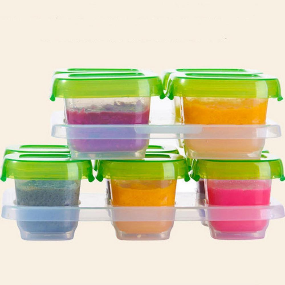 MOQ 3 Pieces Baby Food Box Six-pack Set Freezer Box Fresh-keeping Box Wholesale Kids Accessories