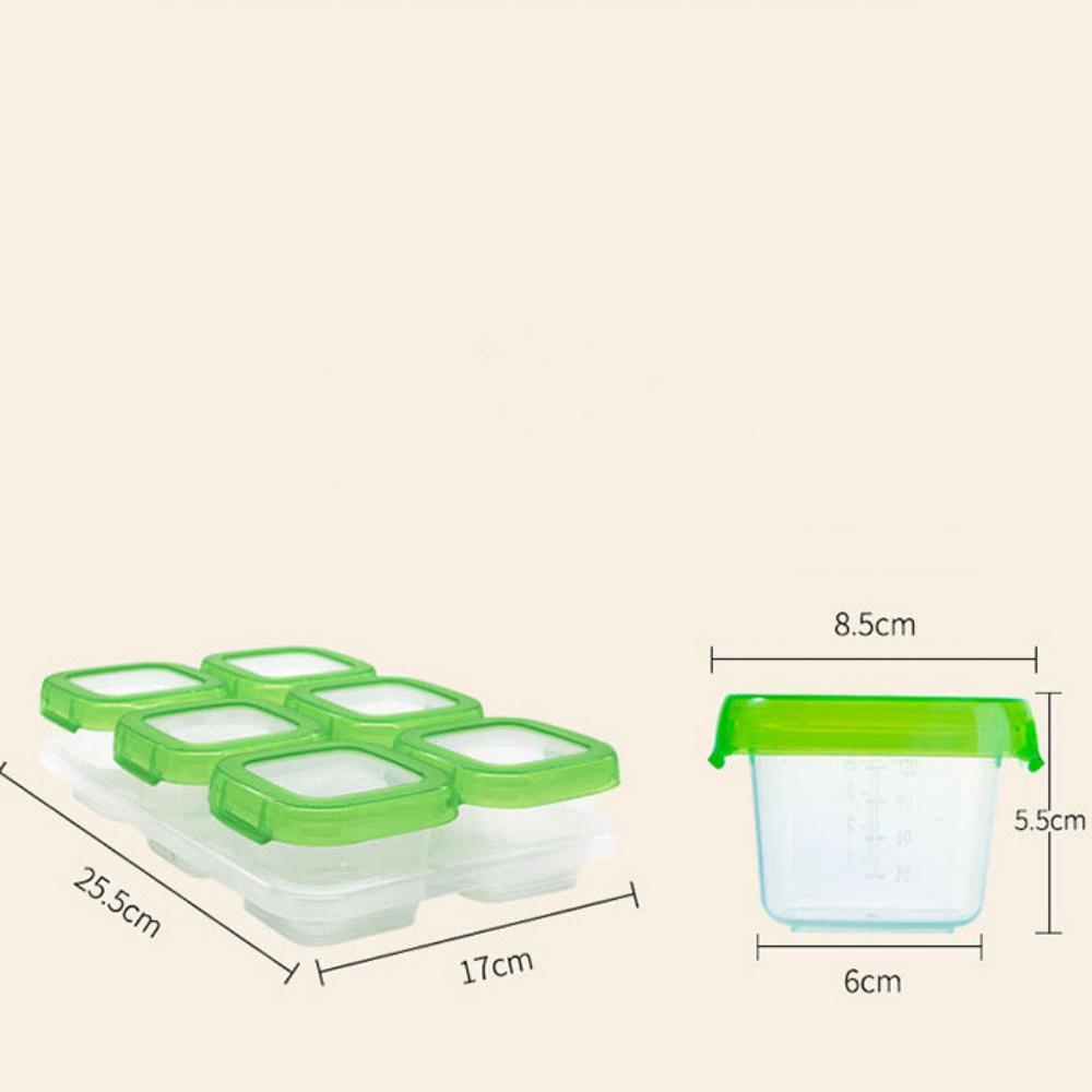 MOQ 3 Pieces Baby Food Box Six-pack Set Freezer Box Fresh-keeping Box Wholesale Kids Accessories