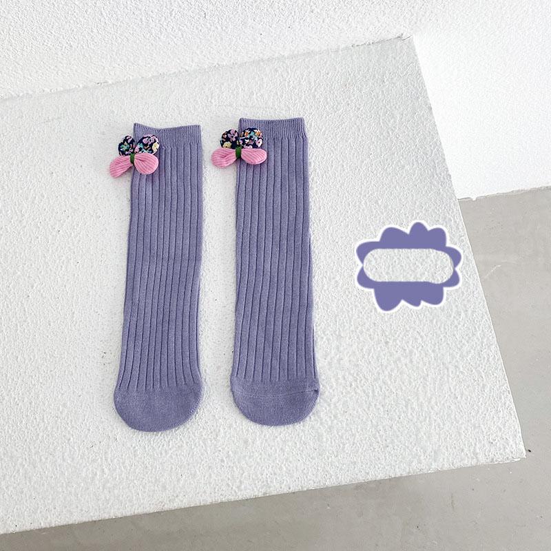 MOQ 6Pairs Children's floral bow socks Wholesale