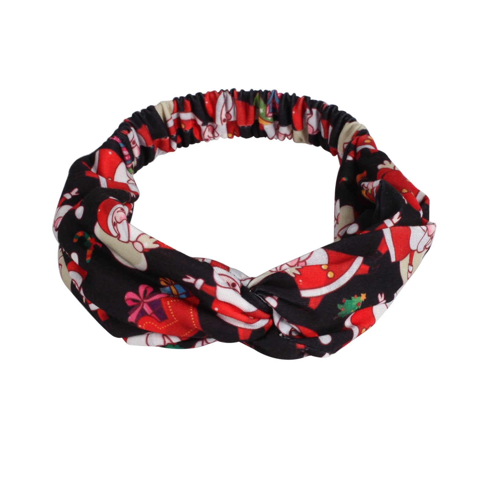 MOQ:8pcs Christmas Santa Claus Print Hair Band Wholesale