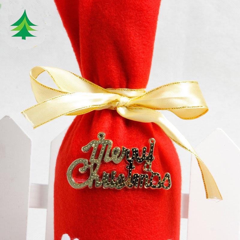 MOQ:8PCS Christmas decoration non-woven wine bag wholesale