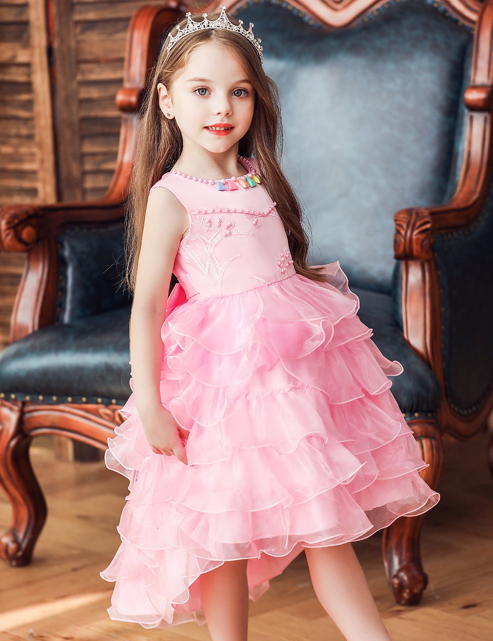 Girl Prom Dress Trailing Princess Skirt Flower Girl Dress