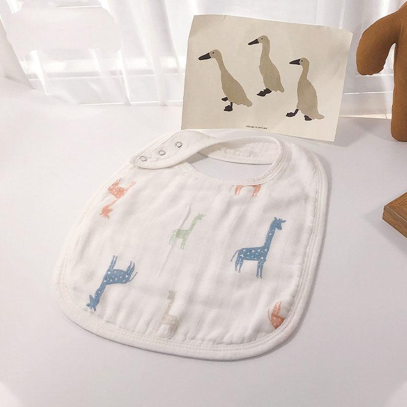 MOQ 5PCS Bamboo cotton three button bib