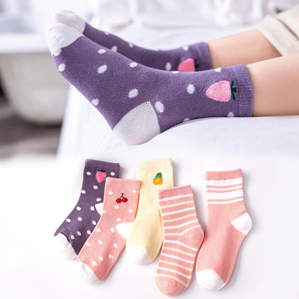 5PCS Boys Girls Babys Cartoon Cotton Socks Kids Accessories Wholesale