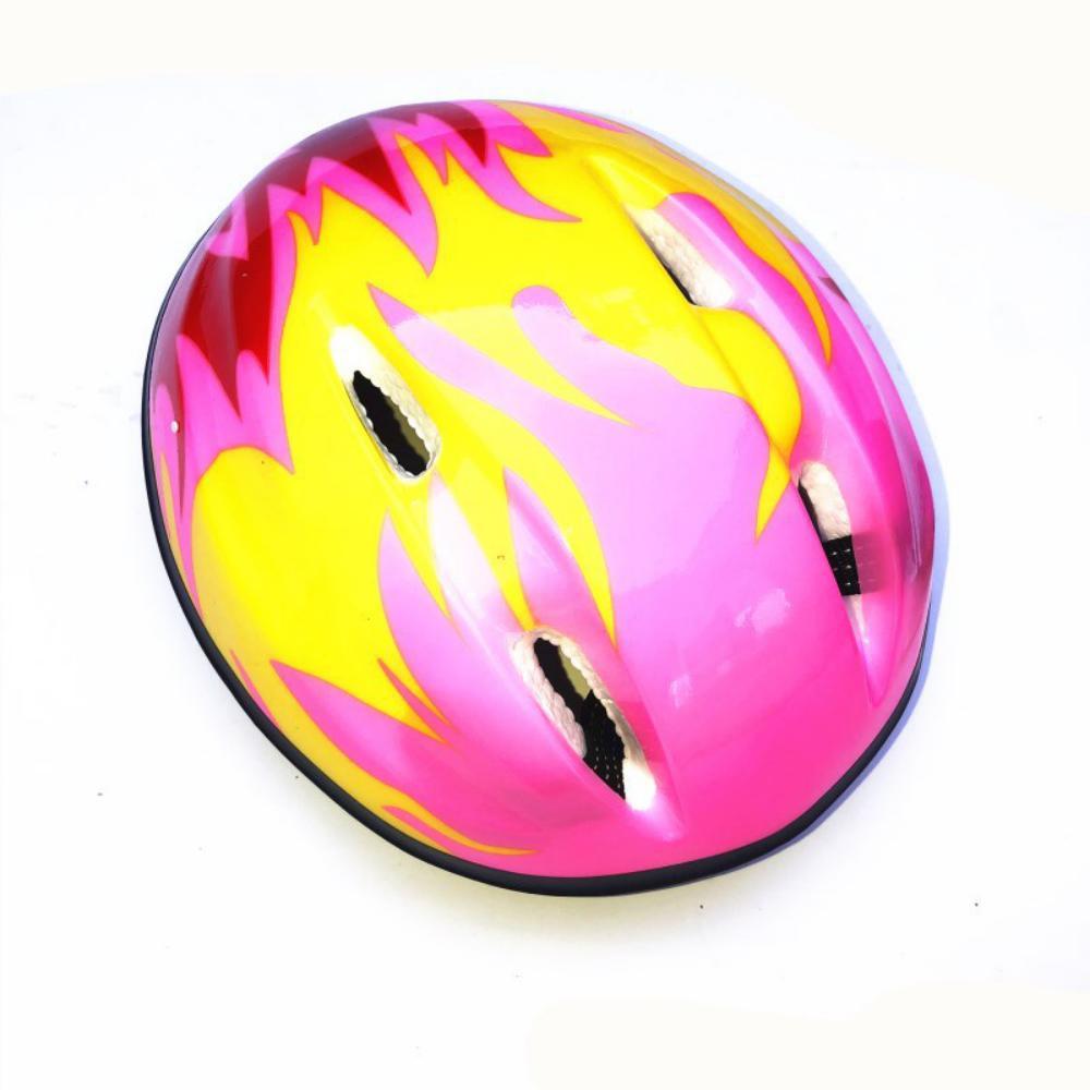 5PCS Children's Adjustable Helmet Protection Supplies With Flame Pattern Wholesale Kids Accessories