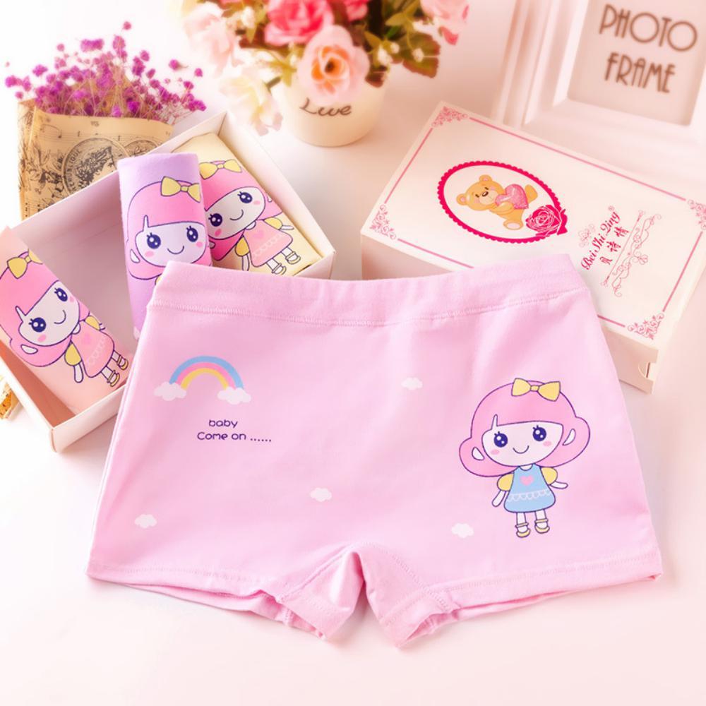MOQ MommBaby 5PCS Cute Cartoon Girls’ Cotton Underwear Childrens Accessories Wholesale
