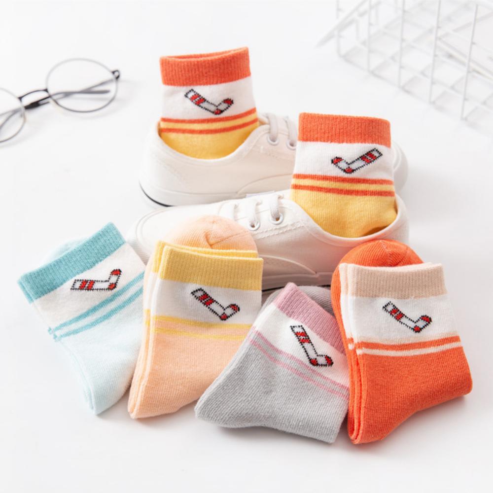 5PCS Korean Cartoon Pattern Children's Socks Cozy And Cute Baby Socks Wholesale Kids Accessories