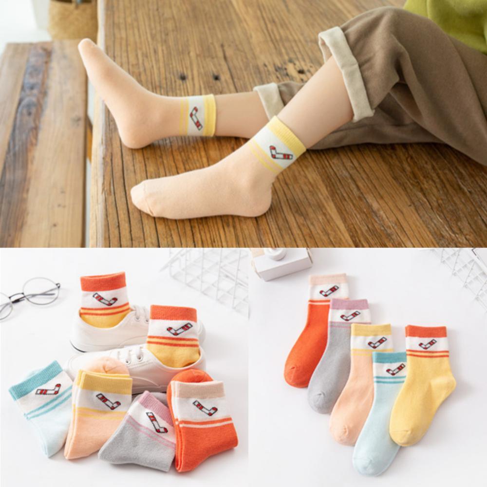 5PCS Korean Cartoon Pattern Children's Socks Cozy And Cute Baby Socks Wholesale Kids Accessories