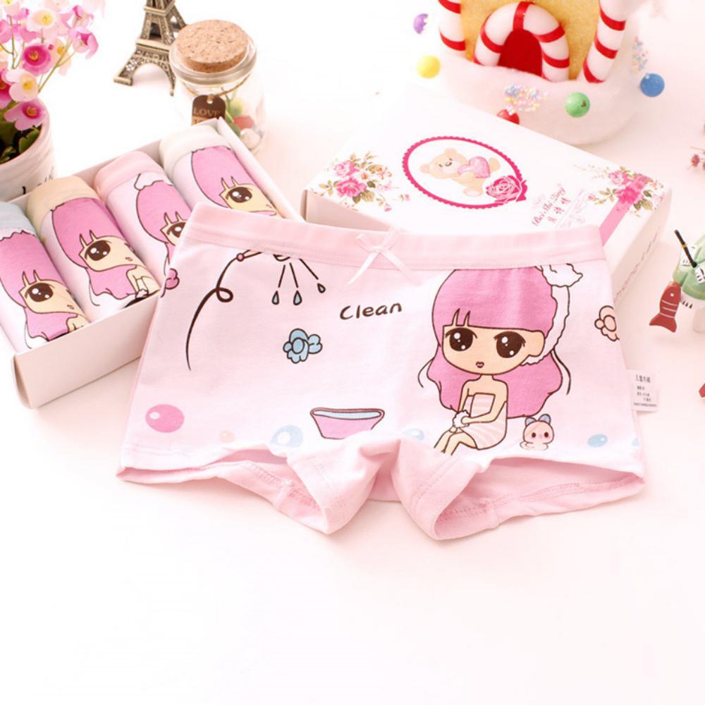 MOQ 6PCS Cute Girls' Fine Woven Cotton Underwear Princess Pattern Wholesale Kids Accessories