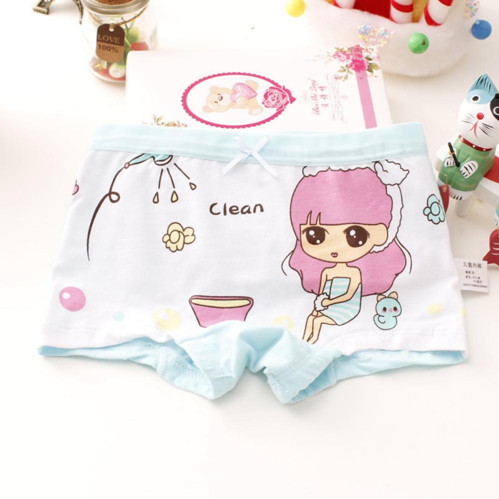 MOQ 6PCS Cute Girls' Fine Woven Cotton Underwear Princess Pattern Wholesale Kids Accessories