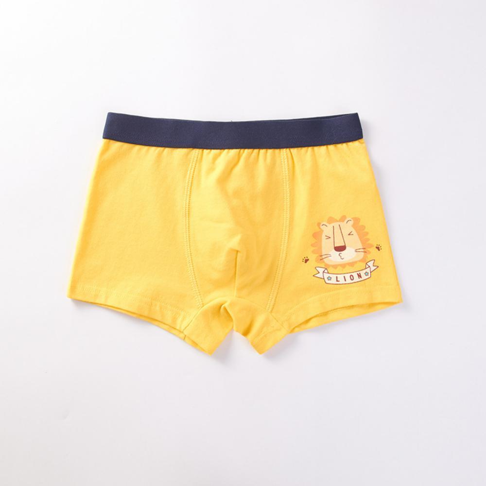 MOQ 6PCS Fine Shuttle Cotton Cartoon Dinosaur Lion Pattern Boy Underwear Wholesale Kids Accessories