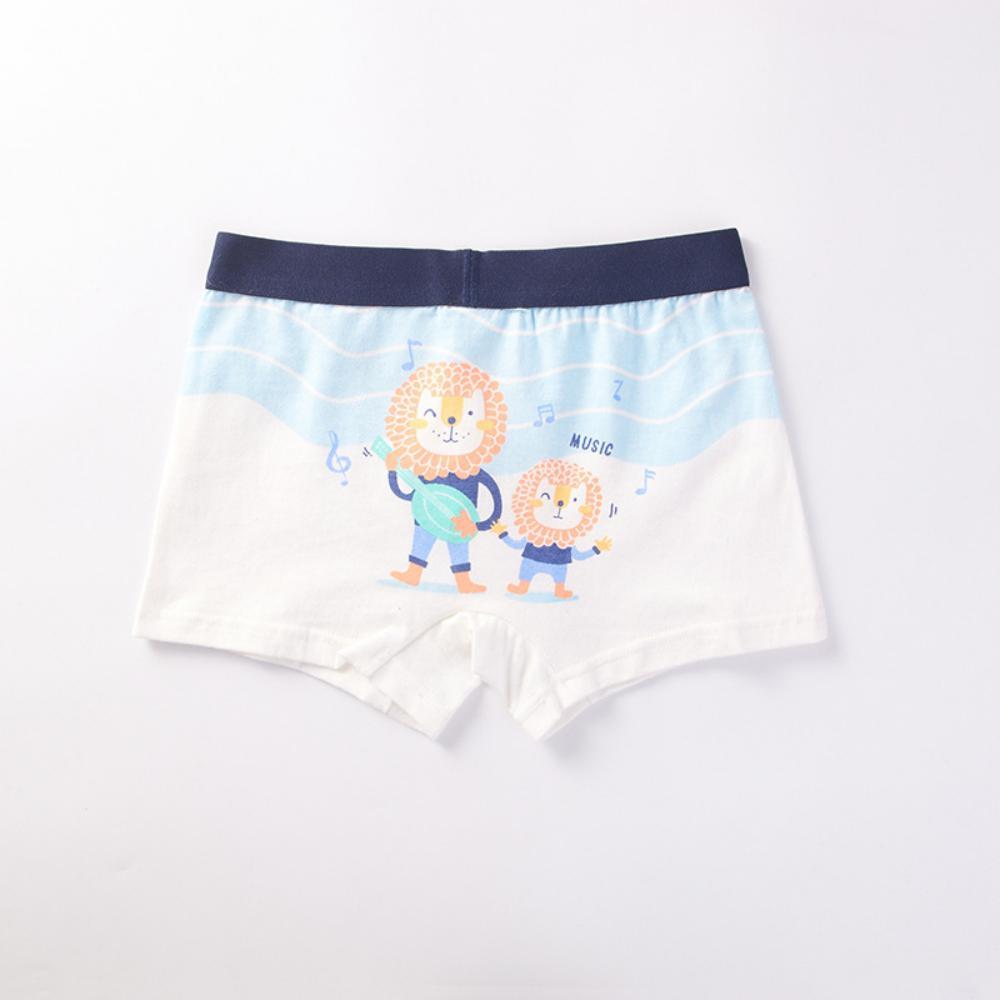 MOQ 6PCS Fine Shuttle Cotton Cartoon Dinosaur Lion Pattern Boy Underwear Wholesale Kids Accessories