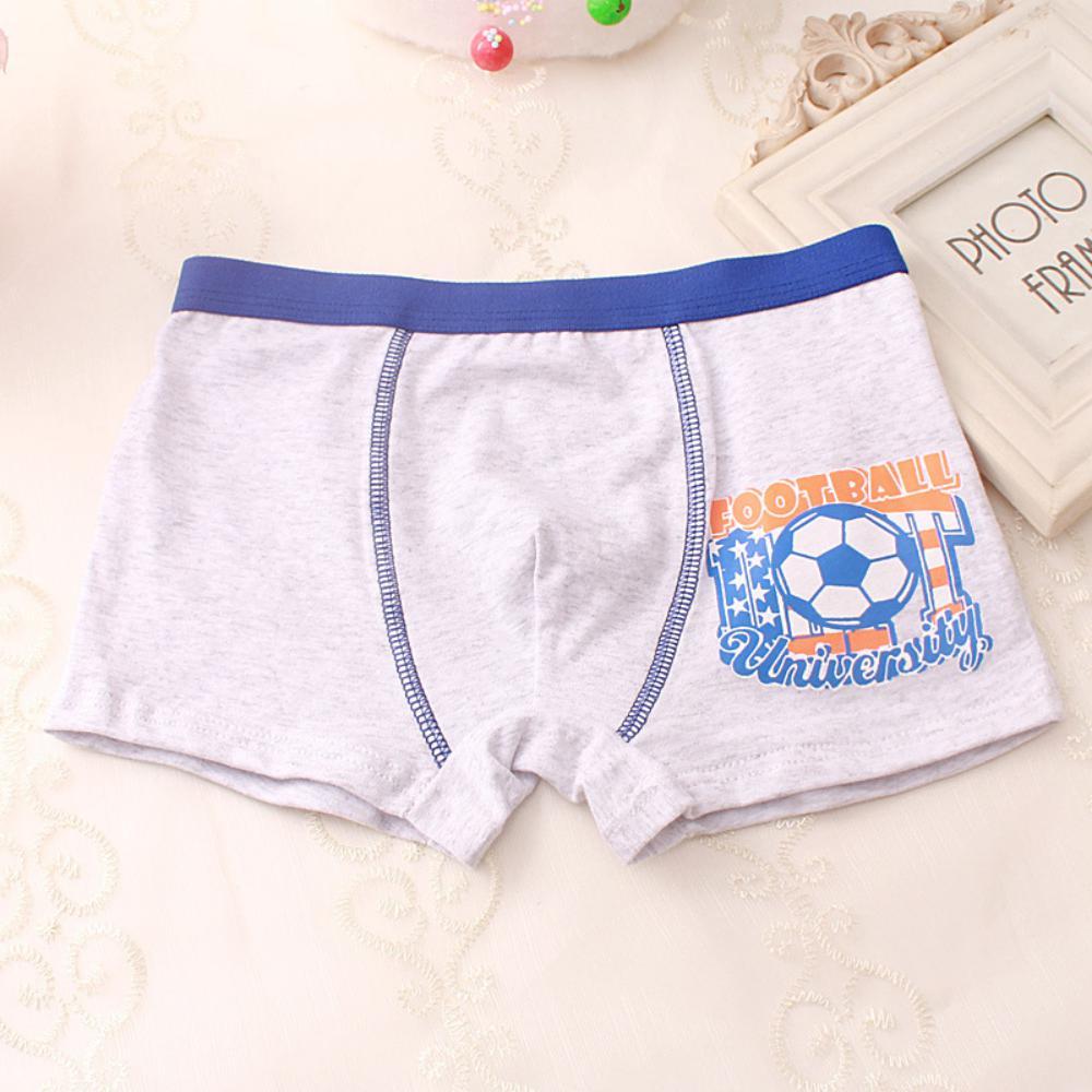 MOQ 6PCS Fine Shuttle Cotton Cartoon Football Pattern Boy Underwear Baby Accessories Wholesale