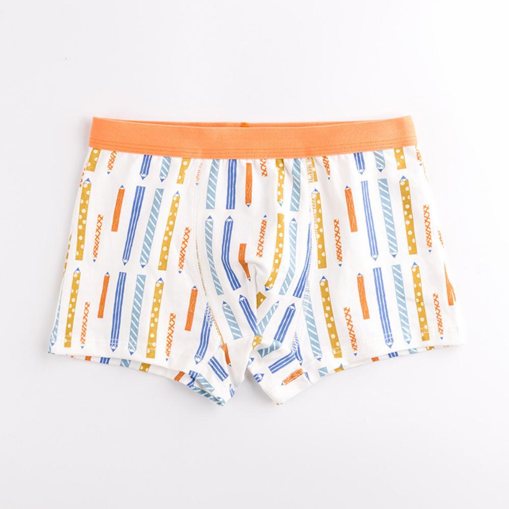 MOQ 6PCS Soft Fine Shuttle Cotton Cartoon Colourful Pattern Boy Underwear Baby Accessories Wholesale