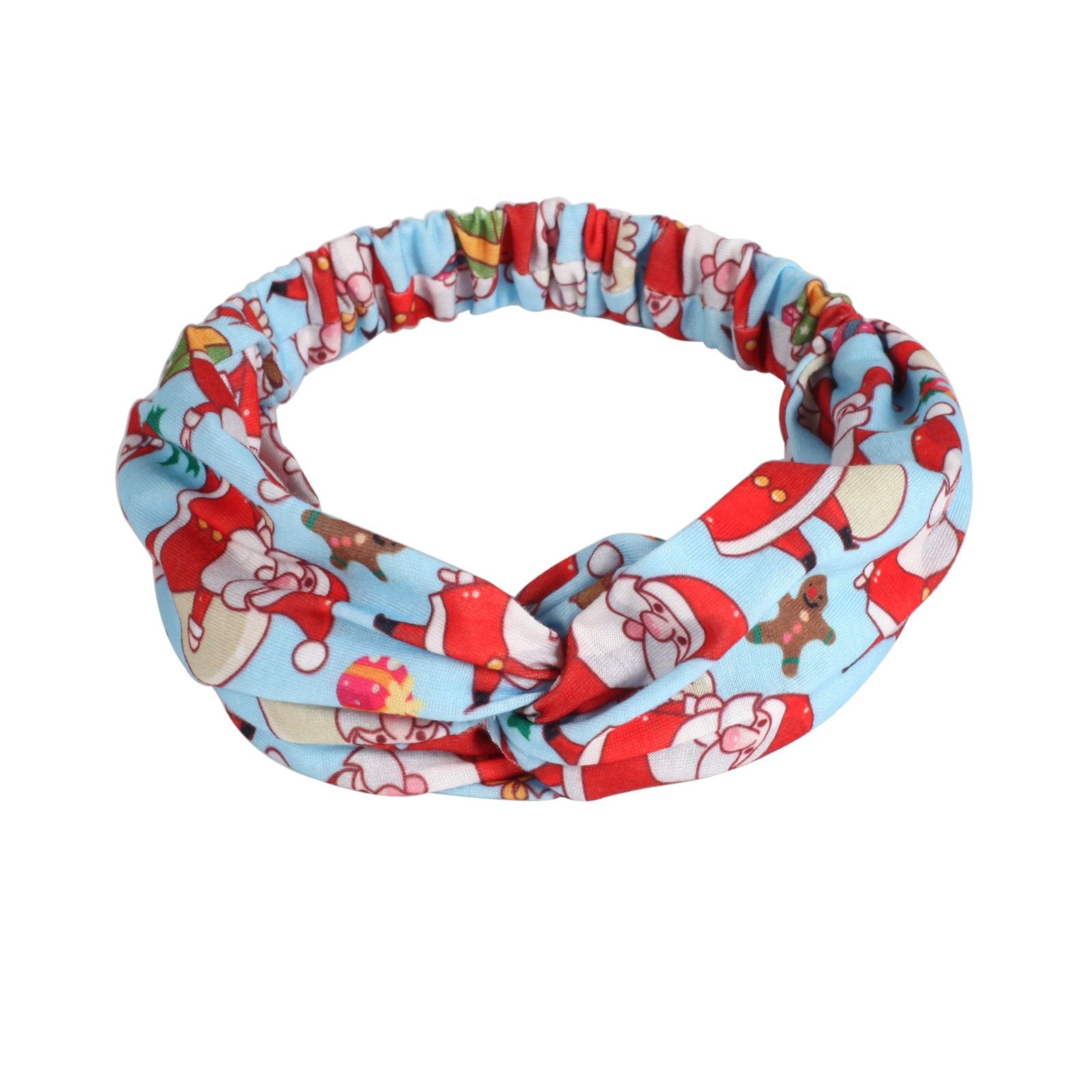 MOQ:8pcs Christmas Santa Claus Print Hair Band Wholesale