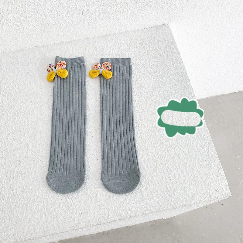 MOQ 6Pairs Children's floral bow socks Wholesale