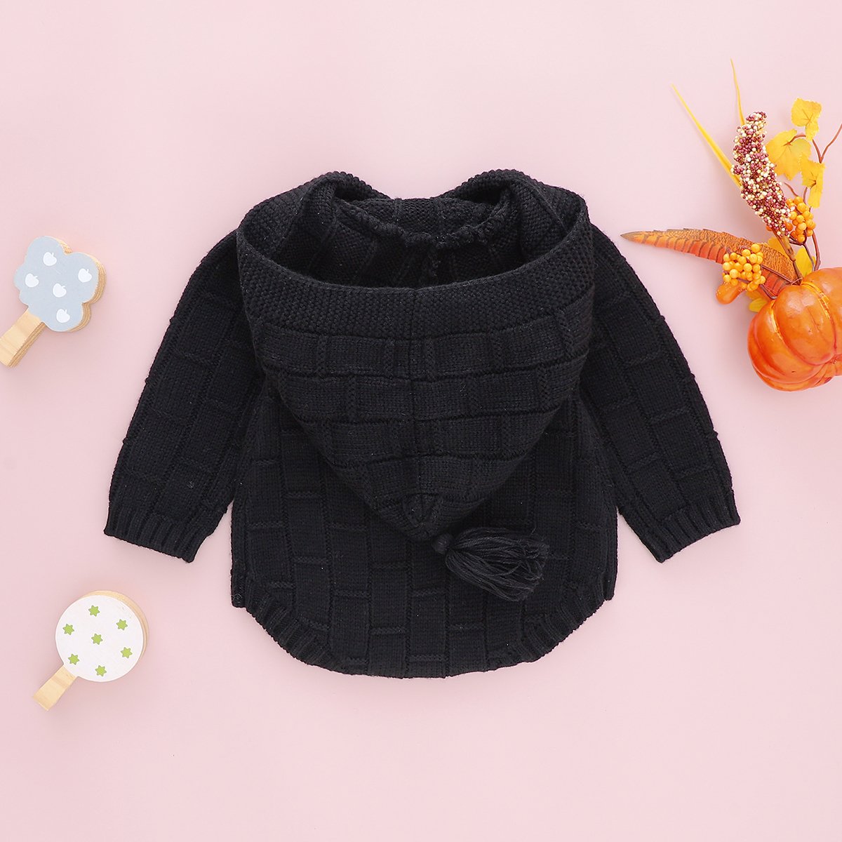 Baby Winter Halloween Style Solid Color Hooded Long Sleeve Jumpsuit Wholesale Baby Clothes In Bulk