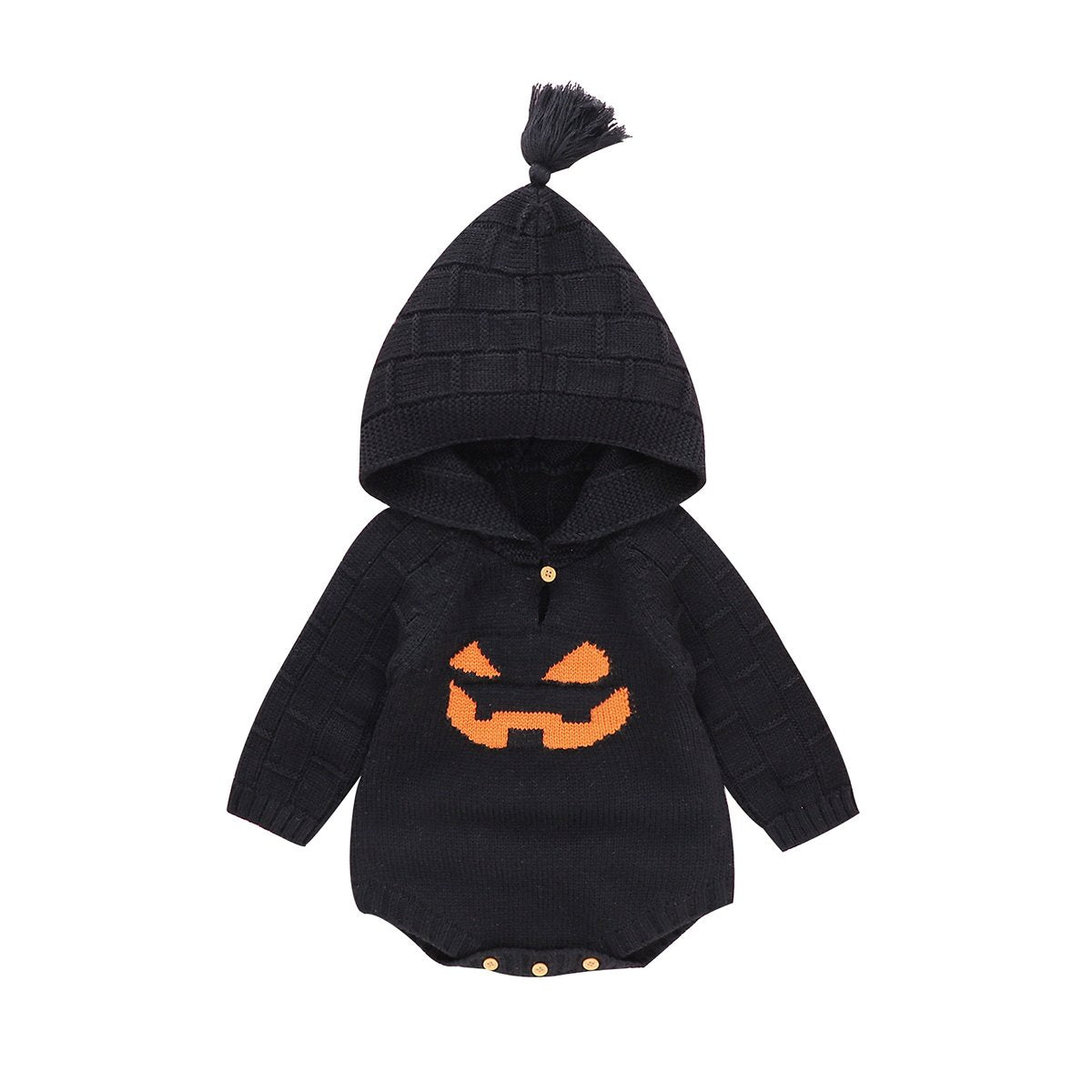 Baby Winter Halloween Style Solid Color Hooded Long Sleeve Jumpsuit Wholesale Baby Clothes In Bulk